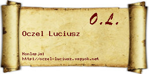 Oczel Luciusz névjegykártya